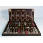 Backgammon 19" Flowered chessboard back