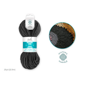 Needle Crafter . NCR Macramé Cord Charcoal 4mm 25yds