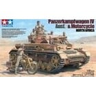 Tamiya America Inc. . TAM 1/35 Panzer IV Ausf F & Motorcycle North Africa