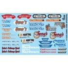 Gofer Racing . GOF 1/24 Gofer Racing Hometown Sponsors Decal Sheet