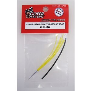 Gofer Racing . GOF Gofer Racing Prewired Distributor With Boot - Yellow 1/24