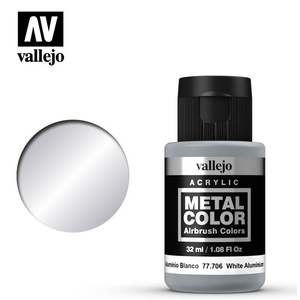Vallejo Paints . VLJ White Aluminium Metal Color (32ML)