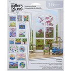 Plaid (crafts) . PLD Scenery FolkArt Gallery Glass Pattern Set 3/Pkg