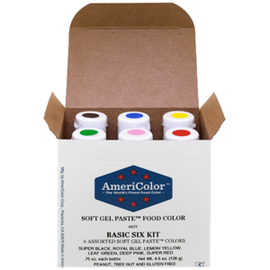 AmeriColor . AME Americolor .75oz Soft Gel 6 Color Basic Kit