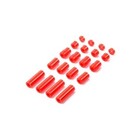 Tamiya America Inc. . TAM JR Lightweight Plastic Spacer Set, Red (12/6.7/6/3/1.5mm)