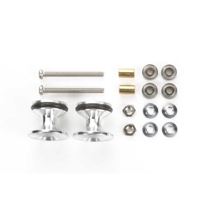 Tamiya America Inc. . TAM JR Mini Double Aluminum Rollers w/ Rubber Rings (13-12mm)