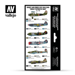 Vallejo Paints . VLJ 43-45 SOVIET AIR FORCE COLOR PAINT SET