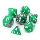 Poly RPG dice set Emerald Ore