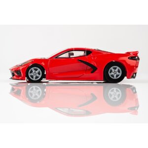 AFX/Racemasters . AFX Corvette C8, Torch Red, HO Scale Slot Car
