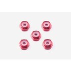 Tamiya America Inc. . TAM JR Mini 2mm Aluminum Lock Nut, Red, 5pcs