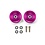 Tamiya America Inc. . TAM JR HG ALUM BALL-RACE ROLLERS 19Mm Tapered Ringless/Purple