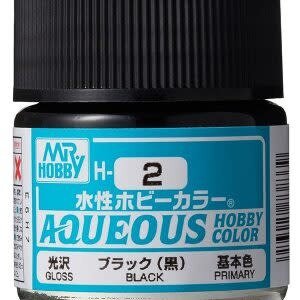 Gunze . GNZ Aqueous Color H2 Gloss Black 10ml Bottle