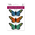 Craft Decor . CDC Feathered Monarch Butterflies x3 w/Gator Clip B) Glam