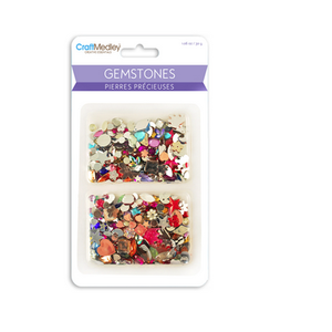 CraftMedley . CMD Craft Embellishment: Gemstones Asst Shapes/colors/sizes 30g