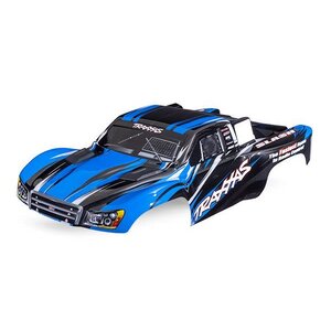 Traxxas . TRA Body, Slash 4X4, blue, painted, decals applied