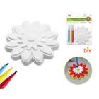 Do It Yourself . DIY DIY Plaster Medallion Coloring Kit  Markers Flower