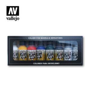 Vallejo Paints . VLJ BASIC COLOURS MODEL AIR (8 COLOR SET)