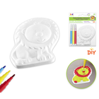 Krafty Kids . KFK DIY Plaster Medallion Coloring Kit  Markers Lion