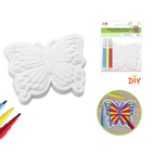 Krafty Kids . KFK DIY Plaster Medallion Coloring Kit  Markers  Butterfly