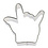 Celebakes . CBK Hand Love Sign Cookie Cutter 4"