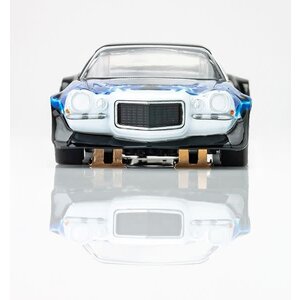 AFX/Racemasters . AFX 1973 Camaro Wildfire, Black/Blue, HO Scale Slot Car