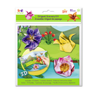 Krafty Kids . KFK 3D Origami DIY Scenery Kit 12sht+1scene board A) Flowers