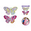 Forever In Time . FRT Paper Craft Emb 5"x3" Sequin Butterflies 2pc Pastel
