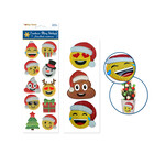 Holiday Stickers 4"x10" Emoticon Bling Moji Mania 24 Asst
