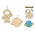 CraftMedley . CMD Wood Ornaments x2 Asst Outer Space with Jute Cord Hanger