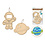 CraftMedley . CMD Wood Ornaments x2 Asst Outer Space with Jute Cord Hanger