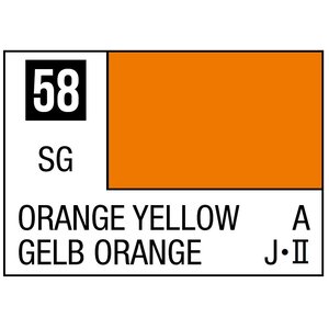 Gunze . GNZ Mr. Color 58 - Orange Yellow (Semi-Gloss/Aircraft) - 10ml