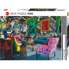 Heye Puzzles. HEY 1000 pc Puzzle Home Room with Deer