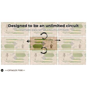 ToysWD . TWD Crawler Park Carpet Circuit 79X28In for 1/24 & 1/18 RC