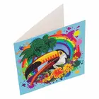 Craft Buddy . CBD Rainbow Toucan Crystal Art Card Kit