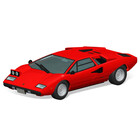 Aoshima . AOS 1/32 SNAP KIT #20-A Lamborghini Countach LP400(Red)