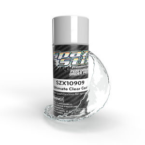 Spaz Stix . SZX ULTIMATE CLEAR COAT AEROSOL PAINT 3.5OZ -FOR MIRROR CHROME