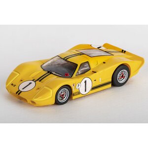 AFX/Racemasters . AFX Ford GT40 Mark IV #1 Sebring, Yellow, HO Scale Slot Car