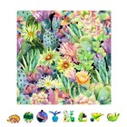Zen Chalet Puzzles . ZCP Floral Cactus Wooden Puzzle, 500 Pcs