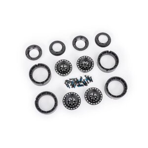 Traxxas . TRA Wheels, 1.0”, 6061-T6 aluminum (black-anodized) (4)