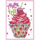 Diamond Dotz. DDT Cupcake Thank You Diamond Dotz Greeting Card 5" x 7"