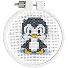 Janlynn . JLY Penguin Cross Stitch Kit 3" Round