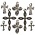 Cousins Corporation . CCA Silver & Black Crosses Jewelry Basics 8 per pkg