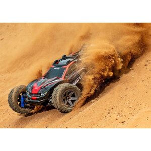 Traxxas . TRA Rustler 1/10 Brushless Stadium Truck RTR w/TQ 2.4ghz and BL-2s No Batt. Red