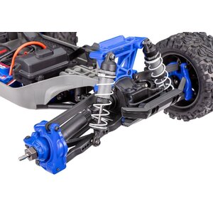 Traxxas . TRA Rustler 1/10 Brushless Stadium Truck RTR w/TQ 2.4ghz and BL-2s No Batt. Red