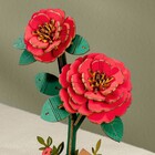 Robotime . ROE Rowood DIY Wooden Red Camellia 3D Wooden Puzzle