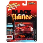 Johnny Lightning . JNL 1/64 1993 Pontiac Firebird T/A (Black With Red Flames