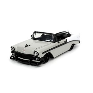 Jada Toys . JAD 1/24 Big Time Muscle 1956 Chevy Belair Grey/White