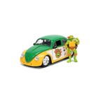 Jada Toys . JAD 1/24 "Hollywood Rides" TMNT 1959 VW Beetle w/ Michelangelo