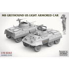 Andy's HHQ . AHQ 1/16 M8 Greyhound US Light Armored Car (includes metal barrel and full-body figure)