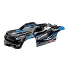 Traxxas . TRA Body, Sledge, blue/ window, grille, lights decal sheet